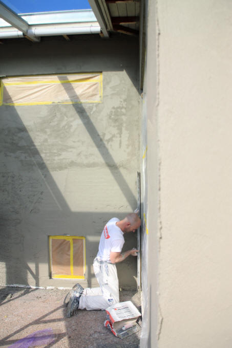 Stukadoors aan het werk